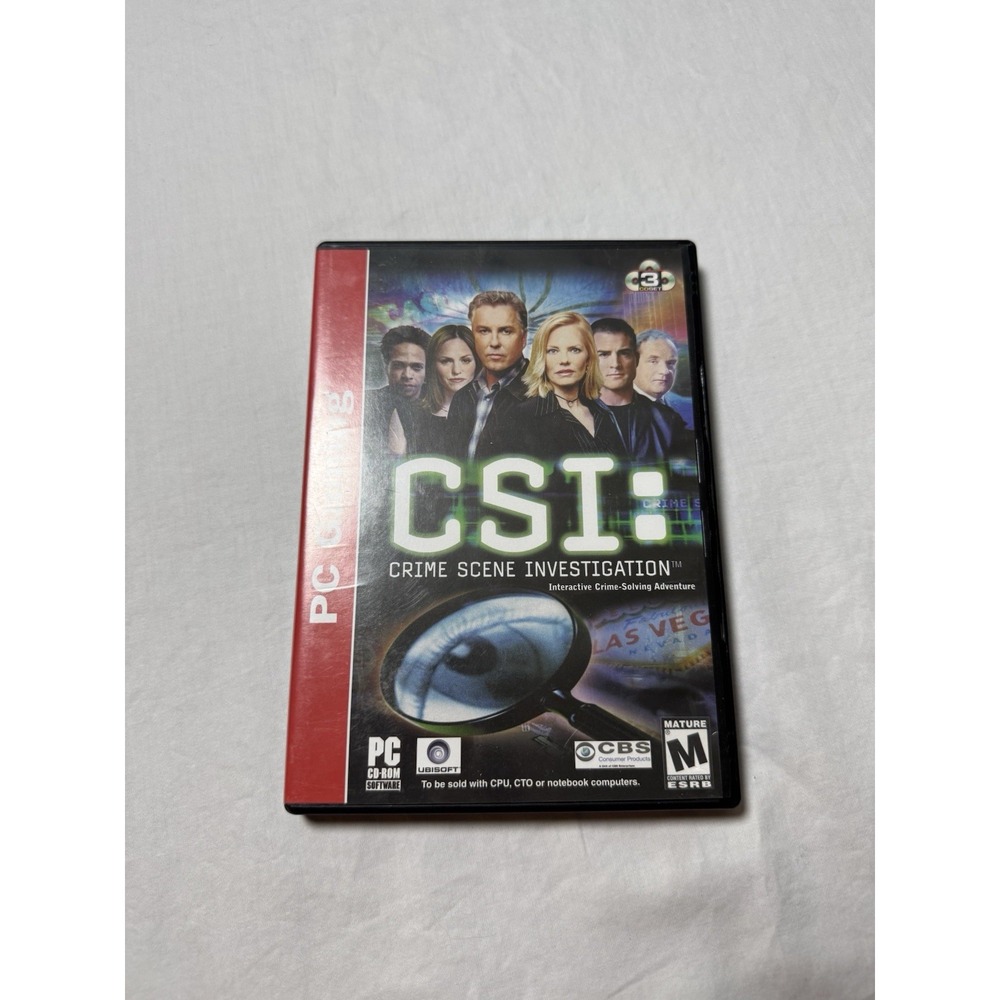 CSI Crime Scene Investigation PC Game 3 CD-ROM Set Ubisoft 2003 10501 NTSC-U/C